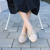 女鞋 嘉宝 山羊皮软底金属扣乐福鞋 2024春夏新款 GABOR 45.211