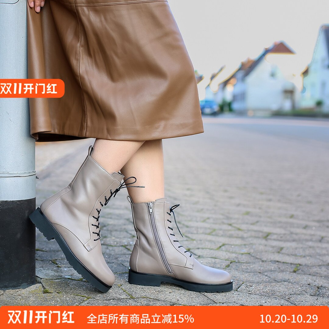 hogl皮子颜色超美友高短靴软鞋底