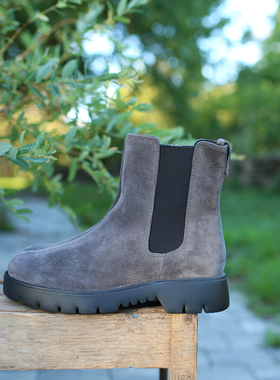 奥地利友高HOGL 102512 松紧 内侧拉链 中跟舒适短靴