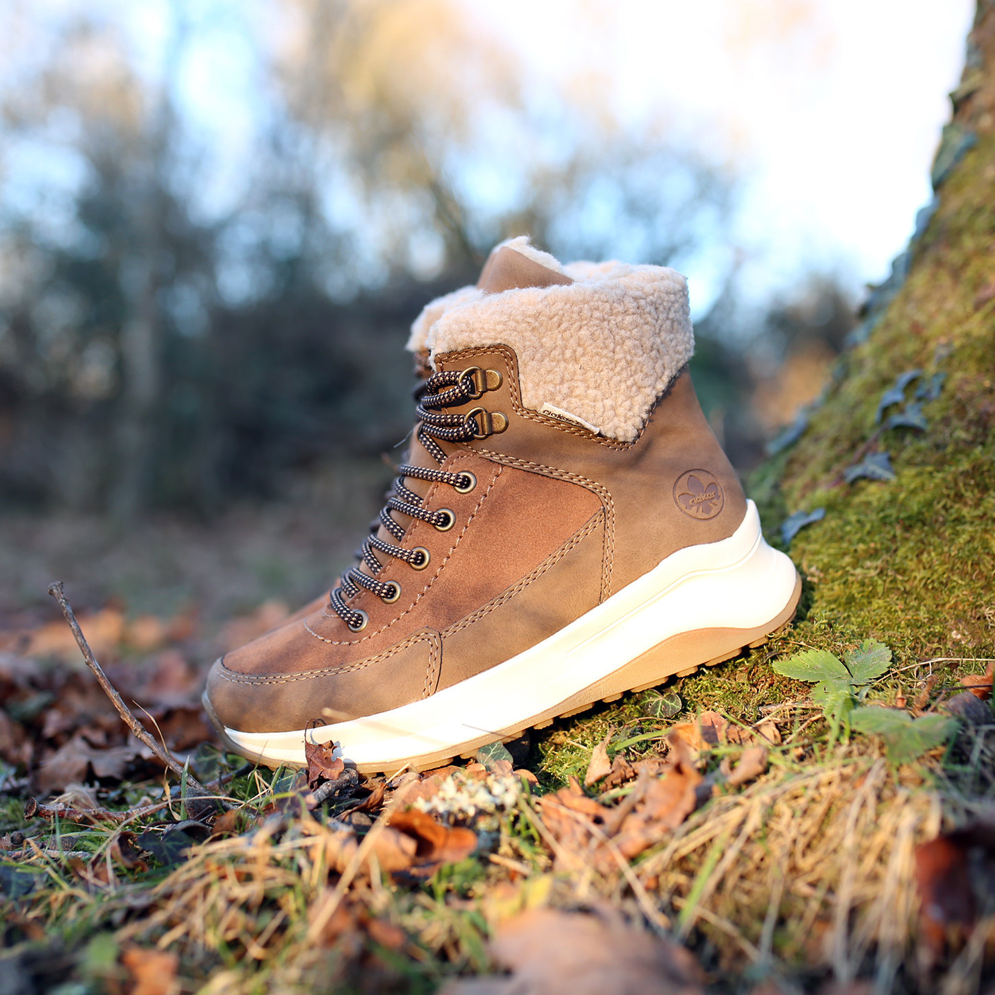 宽楦增高厚底 缓震 德国RIEKER Z0920 保暖绒大棉靴短靴中跟平底,女鞋,马丁靴,淘宝优惠券,粉丝福利购,淘宝优惠卷