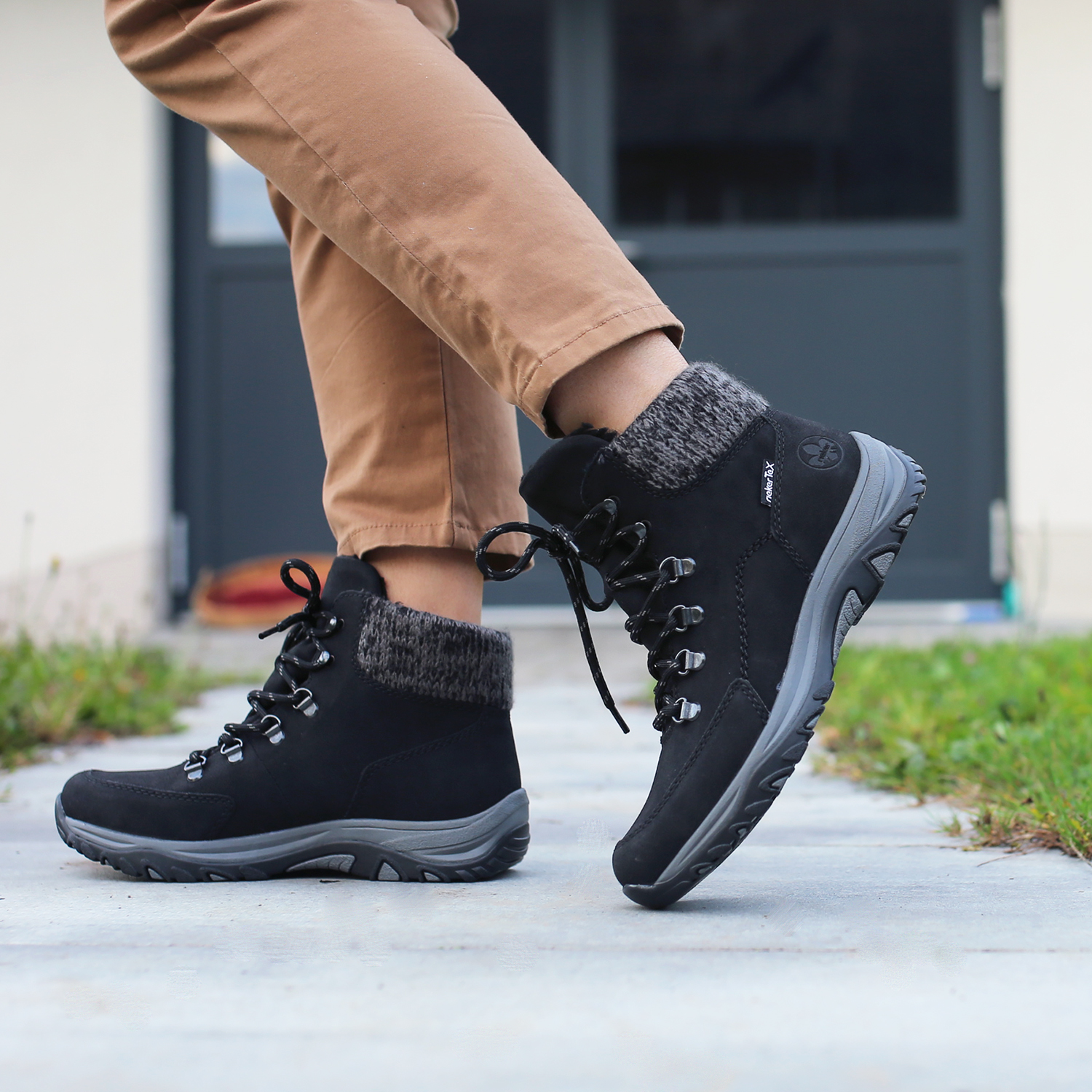 深度加宽宽楦 增高底防滑德国 RIEKER M9610 2025秋冬新款短靴