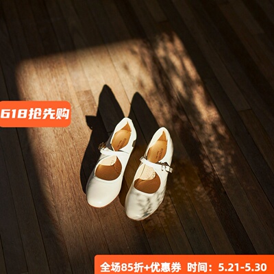 坡跟软底内增高宽楦玛丽珍鞋