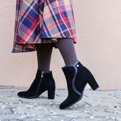 宽楦软底 德国KUFENBERG 7472 穿上能跑 新款 中跟真皮秀气短靴