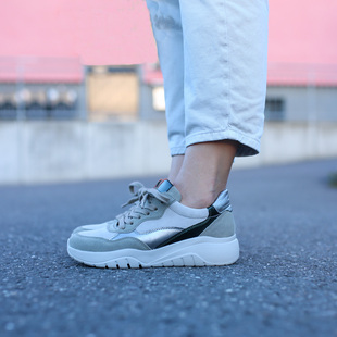 超轻增高软底 德国嘉宝GABOR 53.451 里外全皮坡跟增高底休闲鞋