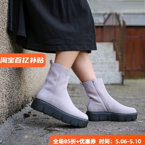 HOGL防滑软底友高秋冬短靴烟筒靴