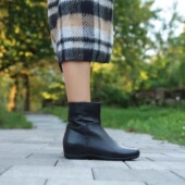 德国KUFENBERG7369 坡跟内增高 宽楦软皮软底 舒适坡跟真皮短靴