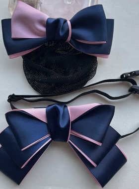 领花女职业头花领结套装银行护士蓝色建行邮政领饰西装衬衣配饰新