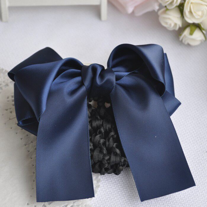 新款高档职业头花蝴蝶结顶夹韩版发卡银行护士空姐OL发网兜