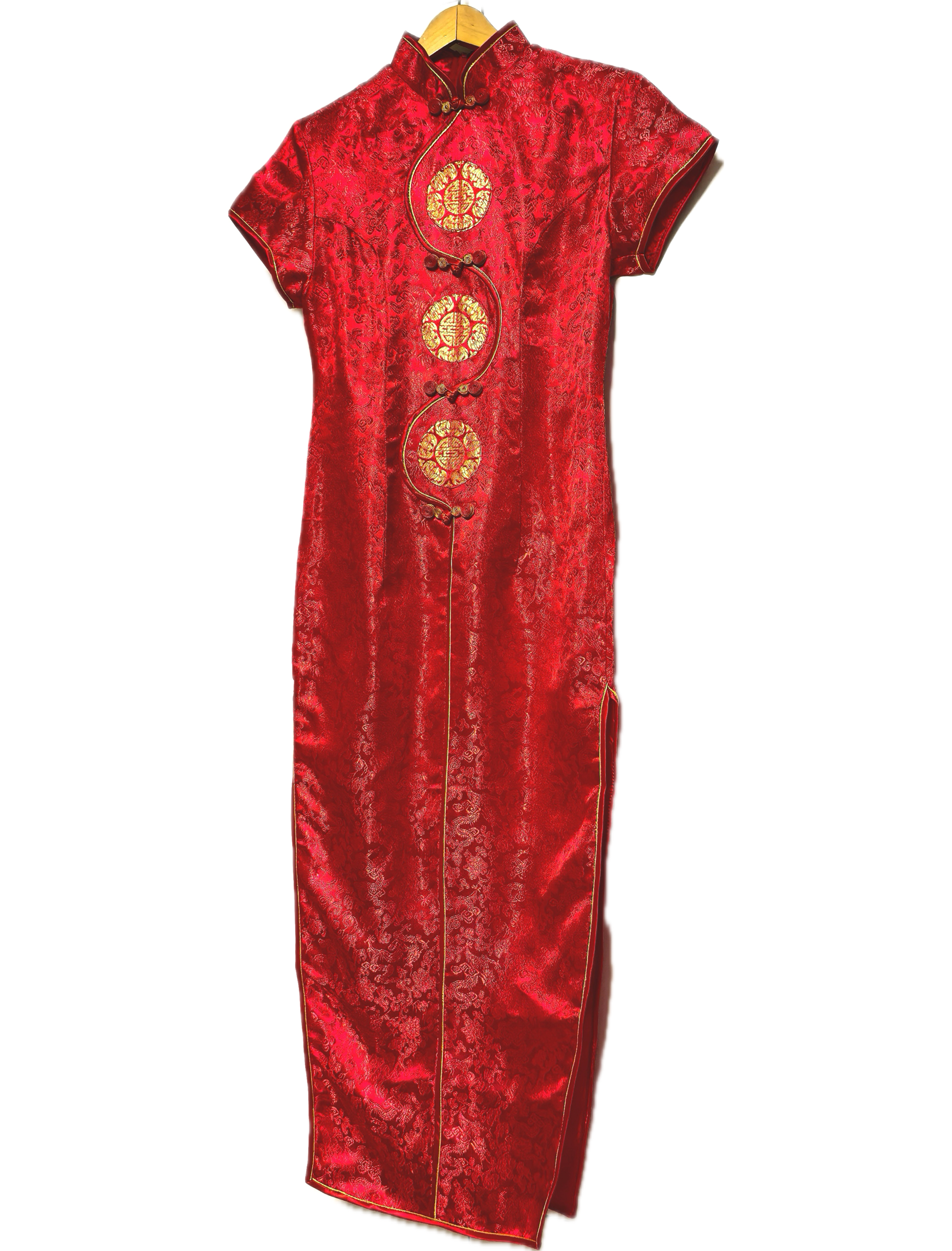 新娘长款旗袍改良结婚中式礼服嫁衣敬酒服红色喜庆宴会喜婆婆婚装