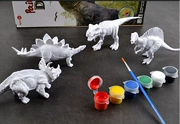Sơn đồ chơi khủng long DIY vẽ tay khủng long trẻ em graffiti trẻ em mô hình khủng long 3D khuôn trắng khuôn màu trắng - Handmade / Creative DIY