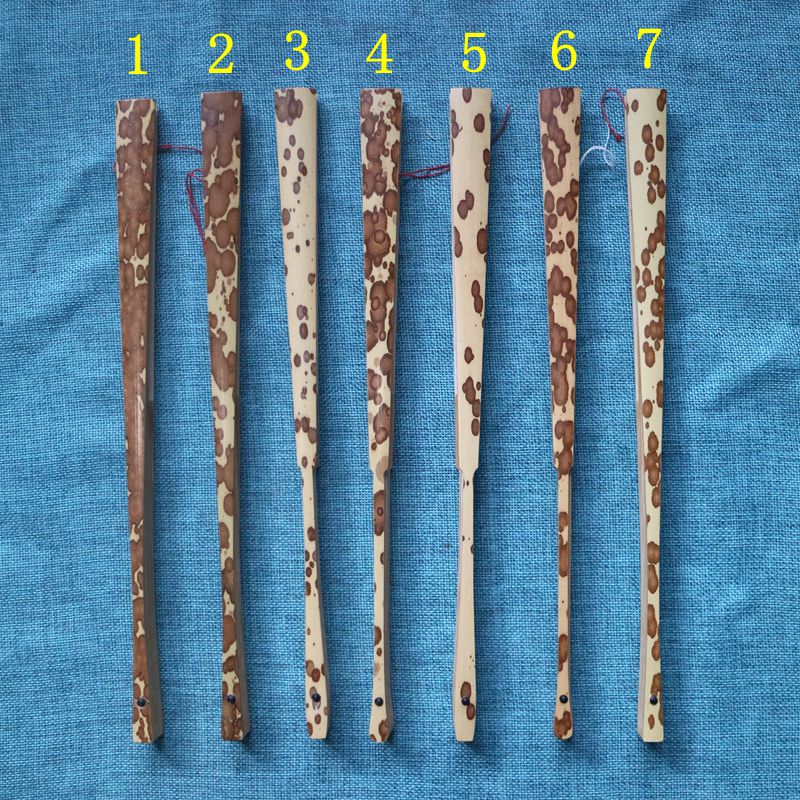 9.5寸梅妃折扇空白扇面文玩斑竹