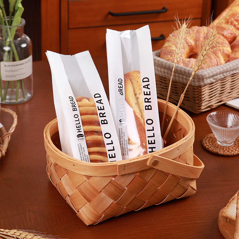 碱水法棍面包包装袋毛毛虫长条面包包装袋机封贝果甜甜圈烘焙包装