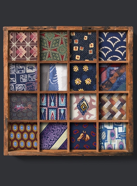 【X29】手打正装商务男领带休闲英伦复古格子碎花红色桑蚕丝结婚