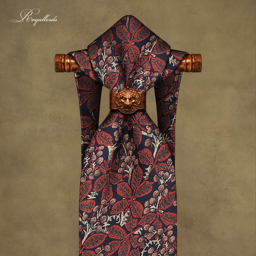 Royallords色织真丝复古果实领带