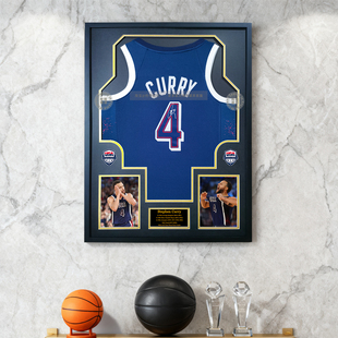 斯蒂芬·库里奥运版签名印签球衣相框装饰热爱收藏送球迷男友礼物