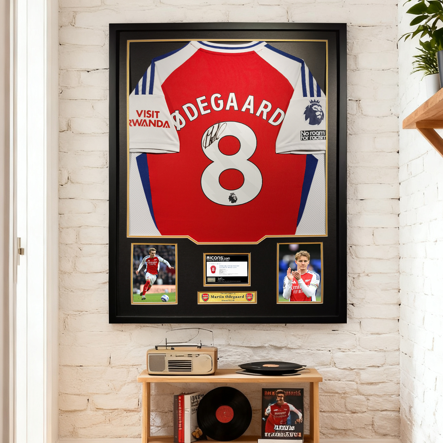阿森纳马丁·厄德高签名印签球衣装裱相框装饰热爱送球迷男友礼物
