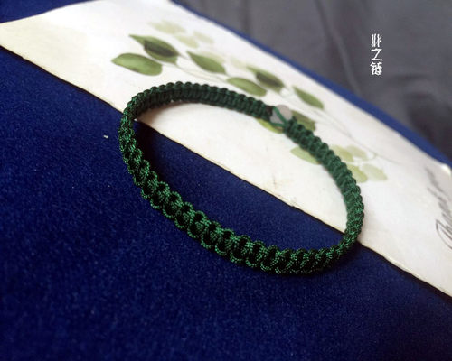 简约风平结绿色幸运情侣闺蜜手绳