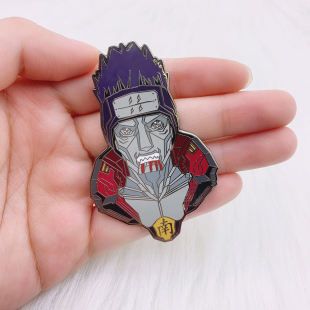 恶搞干柿鬼鲛徽章二次元 火影忍者周边手办卡通动漫金属胸针 机械版