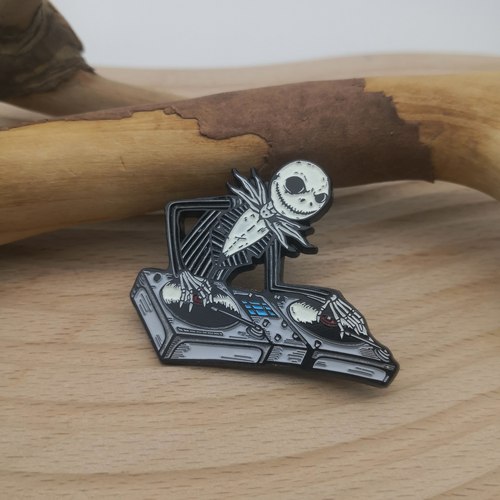 圣诞夜惊魂动画电影周边骷髅头杰克金属徽章