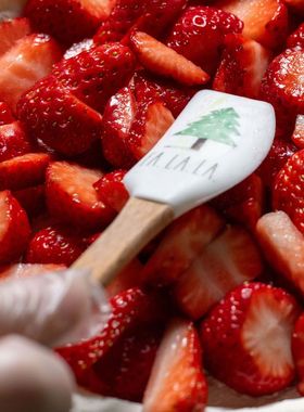 小号迷你卡通刮刀 木柄 芋泥果酱液体搅拌