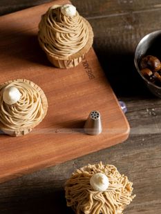 235蒙布朗栗子泥 M24小草13孔裱花嘴无接缝 面条绒毛头发8孔花嘴