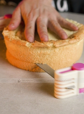 蛋糕分片器/分层辅助器（一对入）欧盟RoHs认证原料 不含刀 浅粉