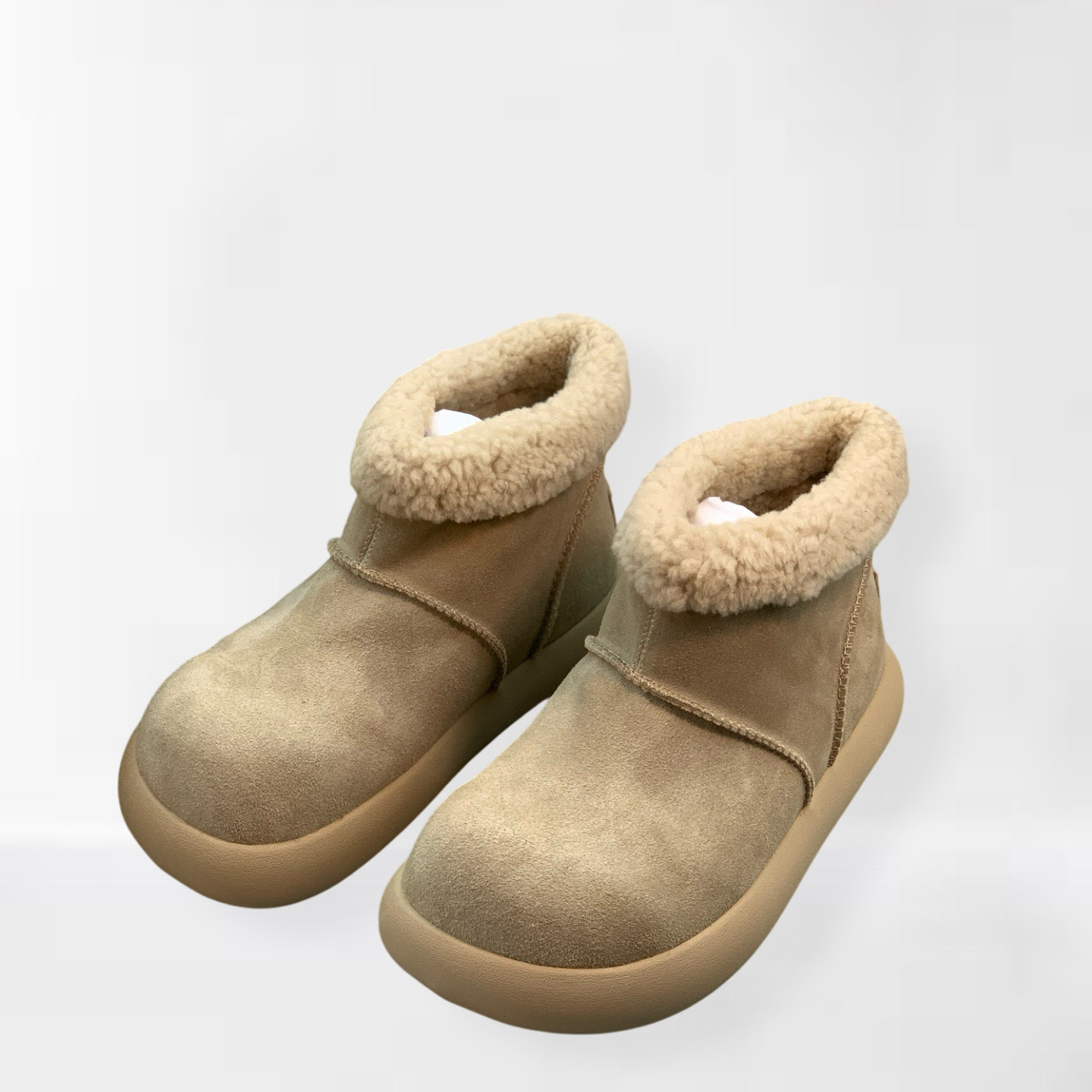 短筒小土豆 保暖舒适 皮毛一体一脚蹬青年文艺欧美女雪地靴6015