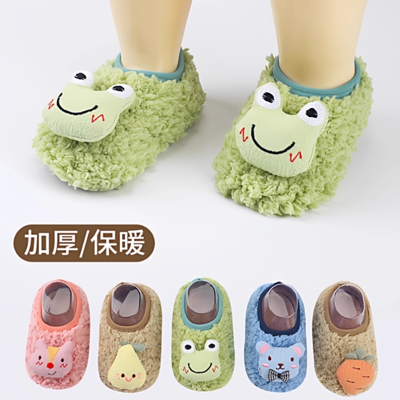 男女地板袜婴儿鞋袜秋冬新品厚款地板袜子儿童防滑加绒学步袜