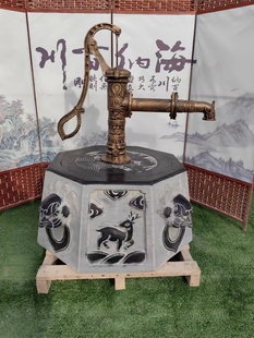 手动抽水泵压水机手动摇水泵铸铁老式井头家用抽水泵花园水泵