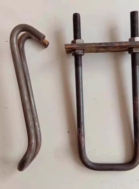 卸料平台预埋件18钢筋吊环20钢丝绳挂钩挑架U型卡扣工字钢U型环