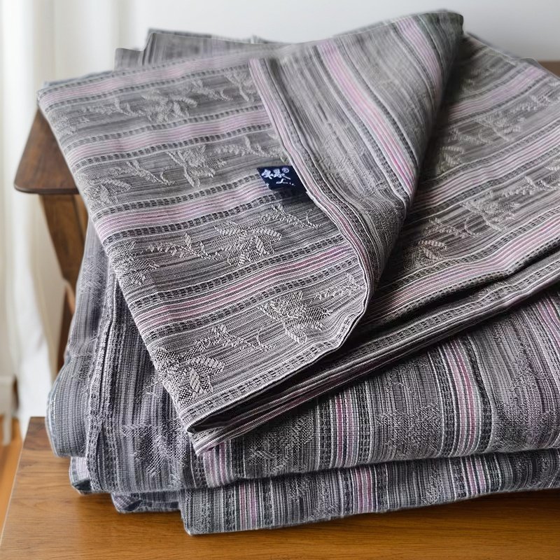 【HANLU 灰条纹色织提花款 】22姆加厚桑蚕丝真丝双面丝棉被套,床上用品,床单,淘宝优惠券,粉丝福利购,淘宝优惠卷