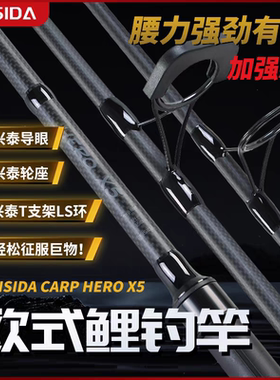 FEISIDA CARP HERO X5 12ft 3.5lb 3节3.6米 欧鲤杆高碳超轻超硬