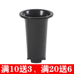 汀兰园艺兰花花盆黑色优质PP塑料透明内盆套盆观根控根高腰无侧孔