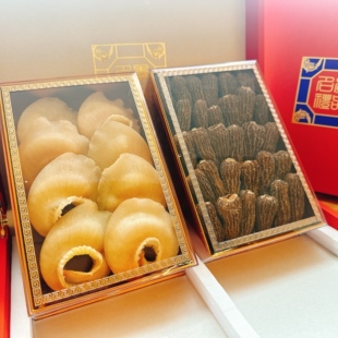羊肚菌金鲍翅双拼礼盒装过年送礼海味干货送长辈送客户高档补品