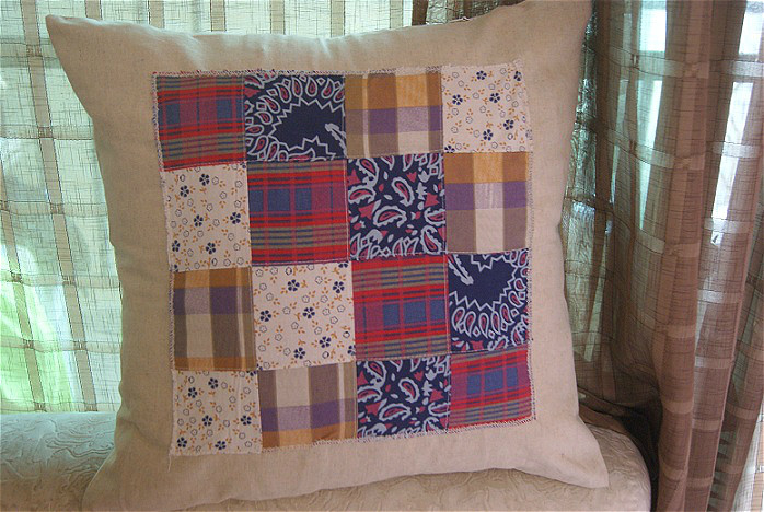 波西米亚乡村风格棉麻底布碎花方块格子拼接拼布抱枕靠垫靠包方枕