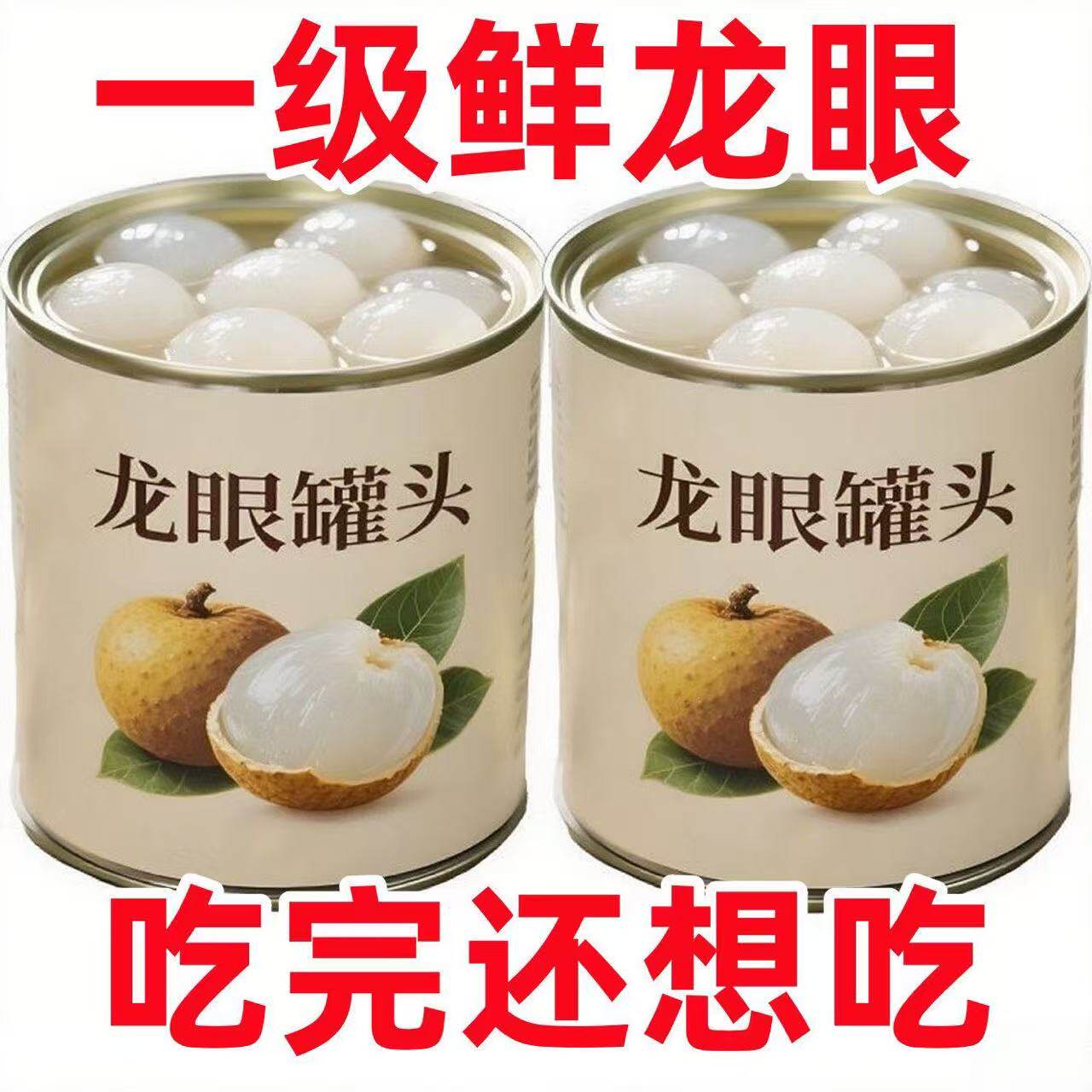 恒星新鲜糖水龙眼罐头食品312g夏季整箱水果荔枝罐头本地产