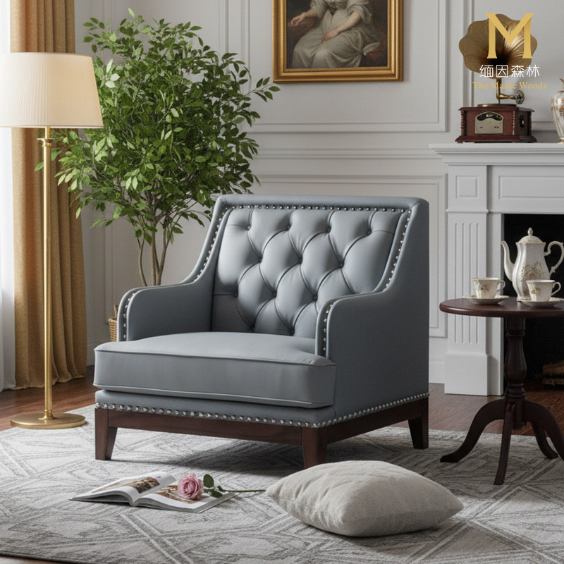 【特惠清仓】5折 真皮蓝色拉扣直排沙发丨现货全新丨布鲁克林沙发,住宅家具,皮艺沙发,淘宝优惠券,粉丝福利购,淘宝优惠卷