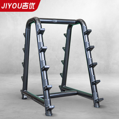吉优JY-F65商用杠铃架固定杠铃一体式架健身房专用(可装十副)