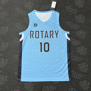 冰冷 心高中生联赛球衣定制训练背心球迷比赛服 窄肩短款 EYBL美式