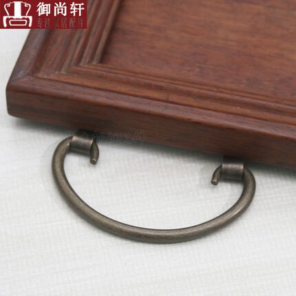 黄铜如意头弧形相框牌匾挂扣仿古中式古典画框挂匾匾托铜挂钩铜钉