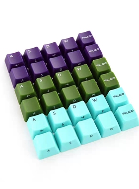 filco斐尔可原装ESC WASD键帽红黄青绿紫色正刻侧刻原厂出品包邮