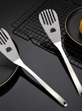 304不锈钢多功能小煎铲煎饼铲子牛排煎蛋铲烙饼工具铁板烧乐厨多|