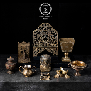 家居摆西洋古董软装 4.18新 摆件 精品 欧美复古黄铜旧物vintage