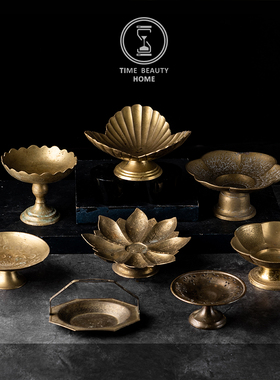 1.13上新欧美黄铜花器碗旧物西洋