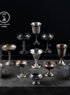 3.23  新 C组 欧式古董复古VINTAGE 镀银杯子 装饰摆件 软装INS