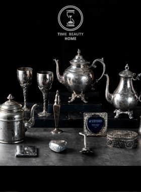 欧式风古董茶壶摄影道具装饰摆件