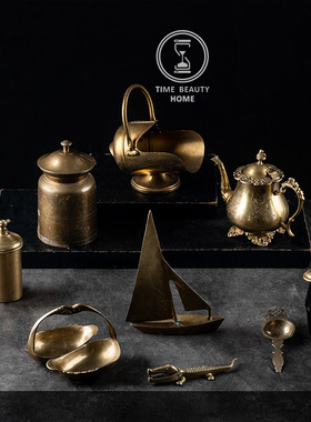 时光美器欧美黄铜摆件