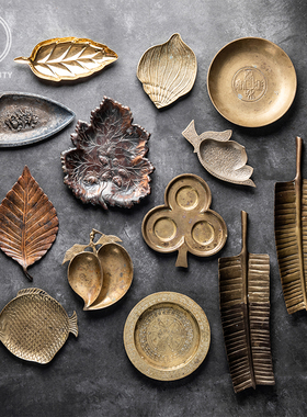 欧式风古董黄铜摄影装饰摆件