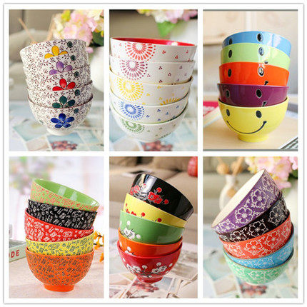 景德镇五个碗陶瓷创意碗五彩碗可爱圆碗波点碗居家饭碗釉下彩礼品|msdalam kategori pinggan mangkuk, pinggan mangkuk, Bowl - dari Buy2taobao.com untuk memberikan perkhidmatan ejen Taobao profesional membeli