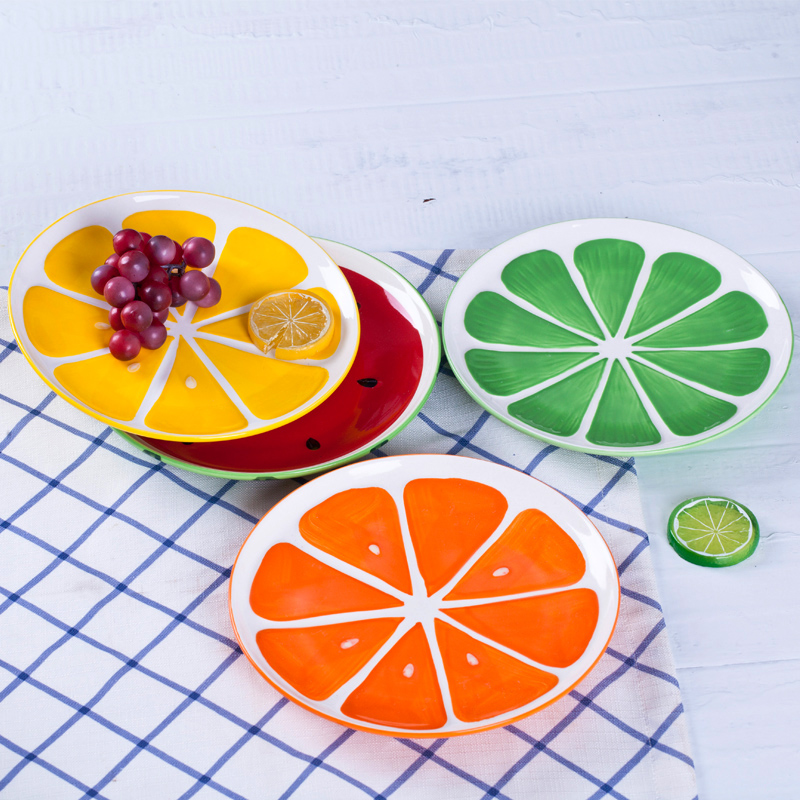 景德镇陶瓷釉下彩水果盘子